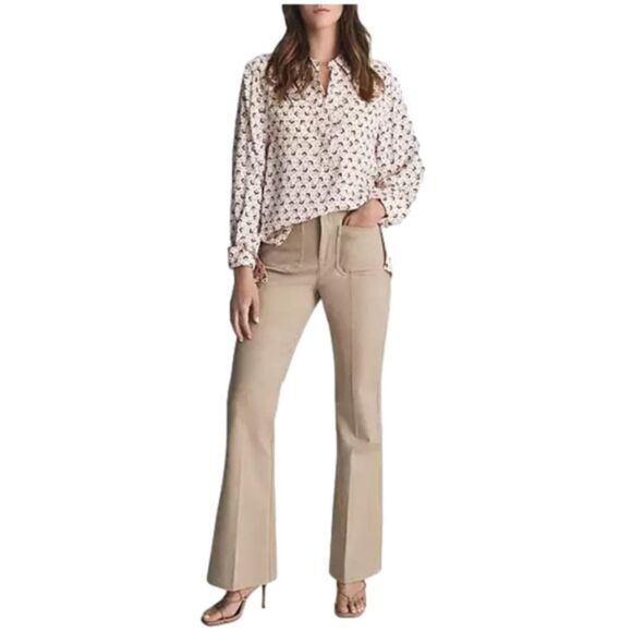 Reiss NWOT Pia Printed Geometric half button up - 2 ($228) - Picture 4 of 15